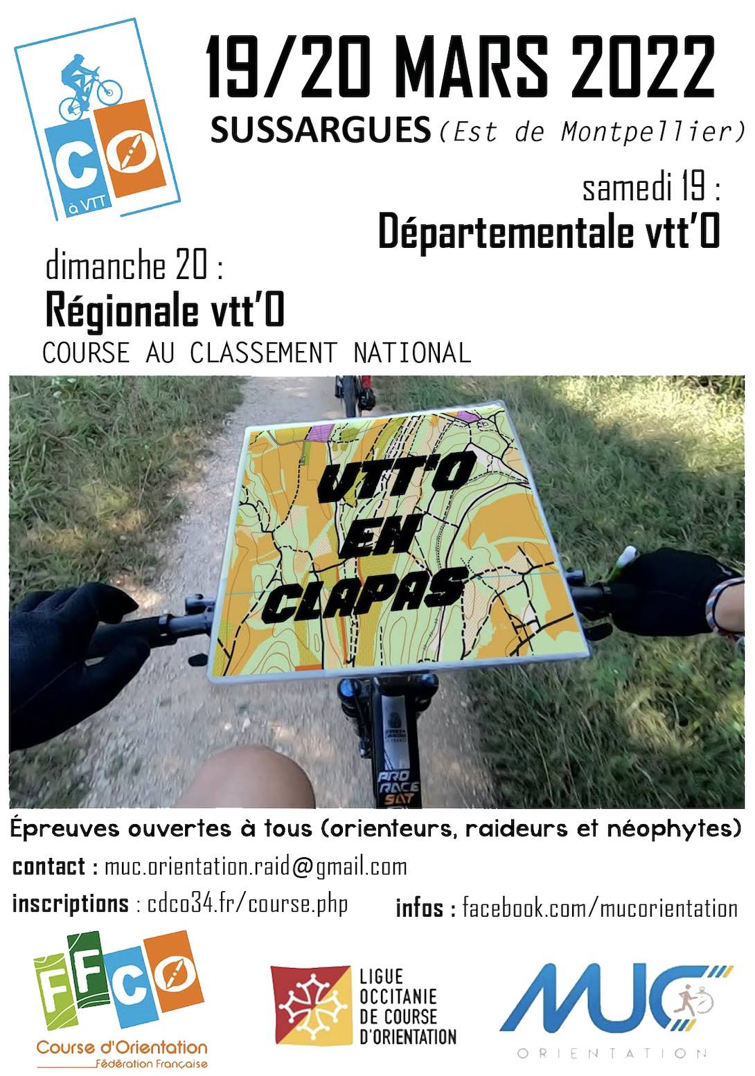 Régionale Vtt'o à Sussargues le 2022-03-20